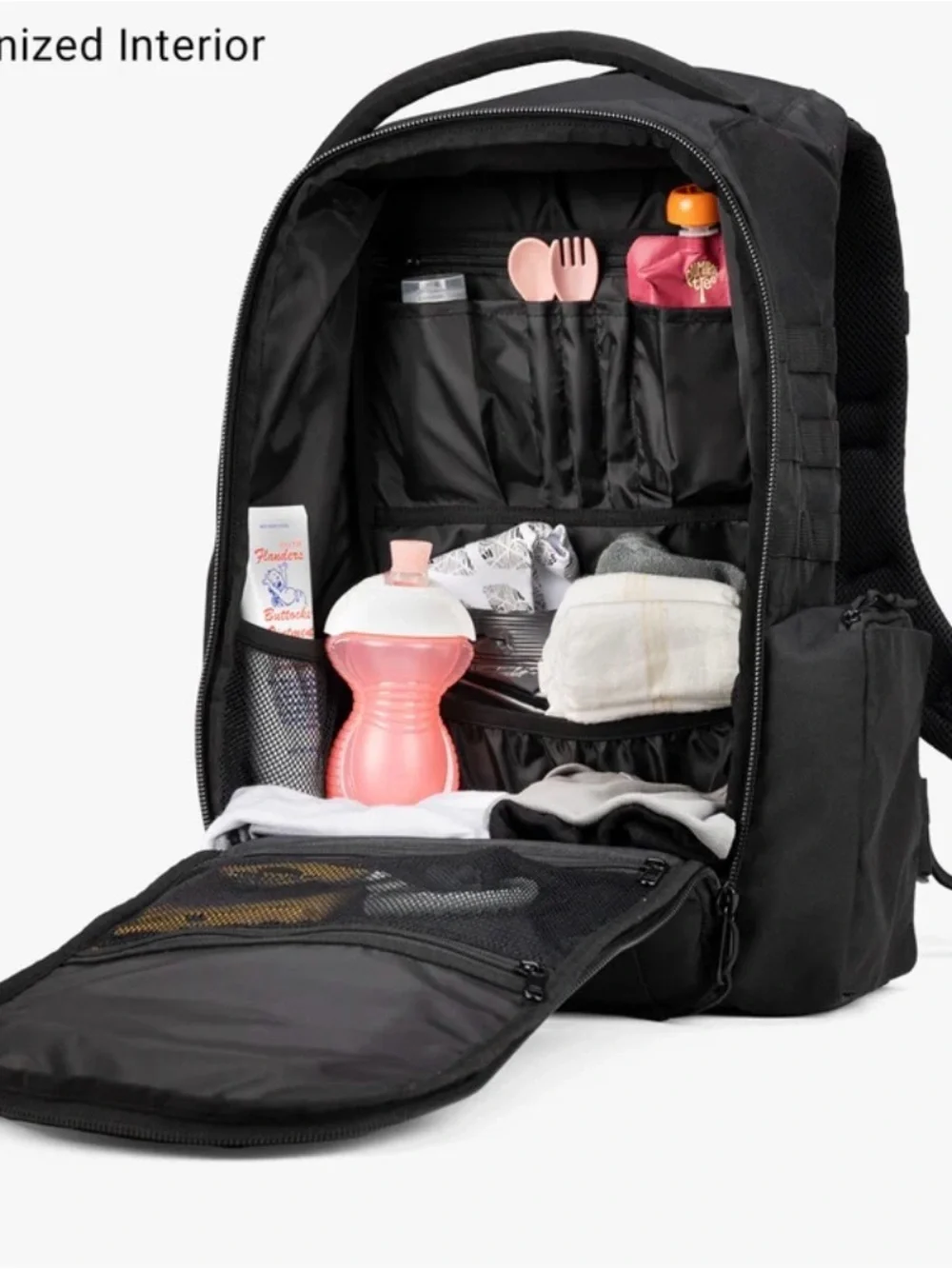 TBG Black Tactical Backpack for Men - Rugged Everyday Carry diaper bag